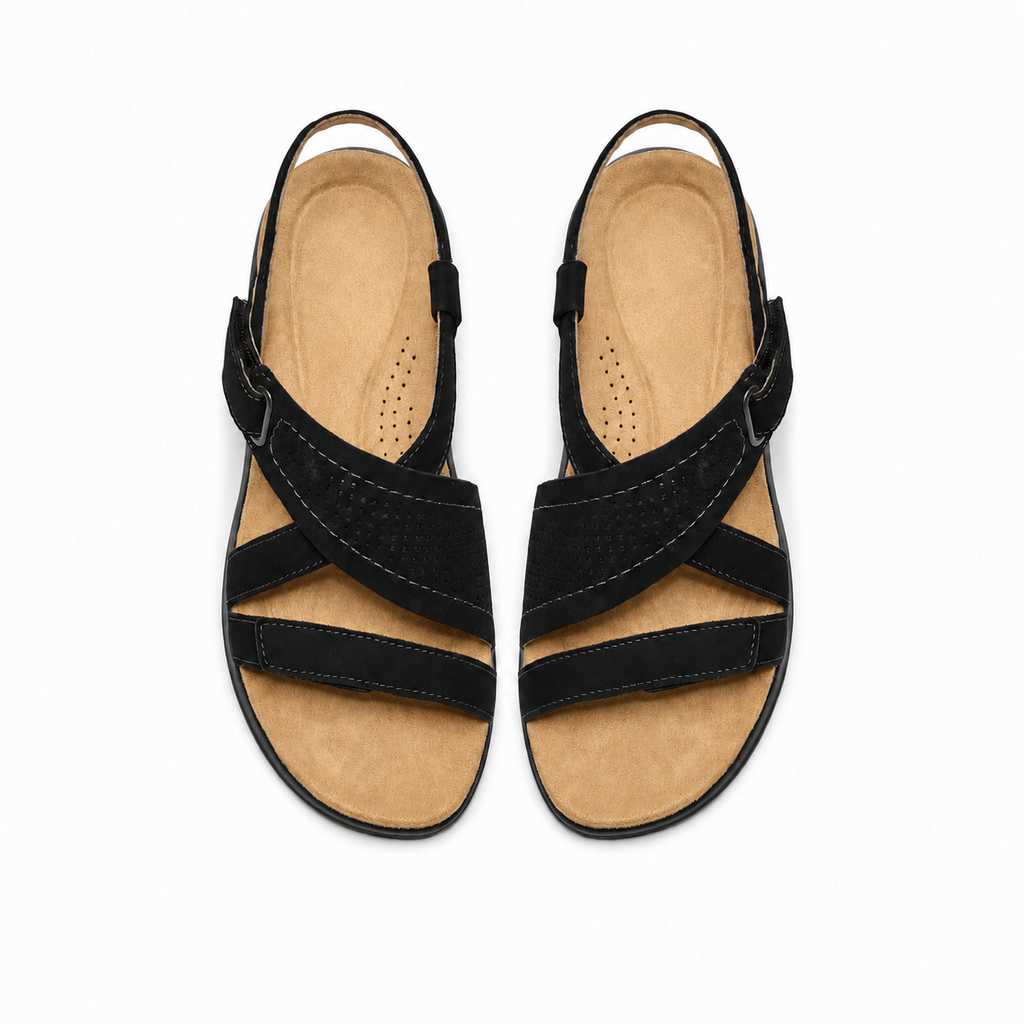 Women’s Adjustable Leather Comfort Walking Sandals
