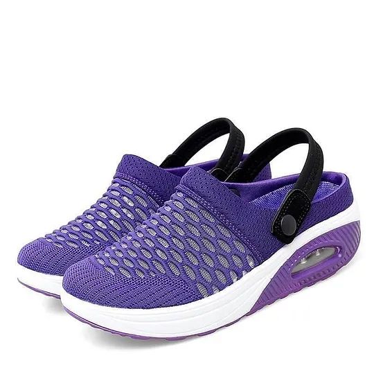 👟 Women's Air Cushion Slip-On Walking Shoes – Bouncy & Breathable 😊