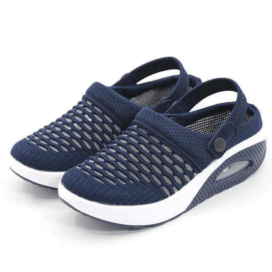 👟 Women's Air Cushion Slip-On Walking Shoes – Bouncy & Breathable 😊
