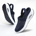 👟 Women's Air Cushion Slip-On Walking Shoes – Bouncy & Breathable 😊