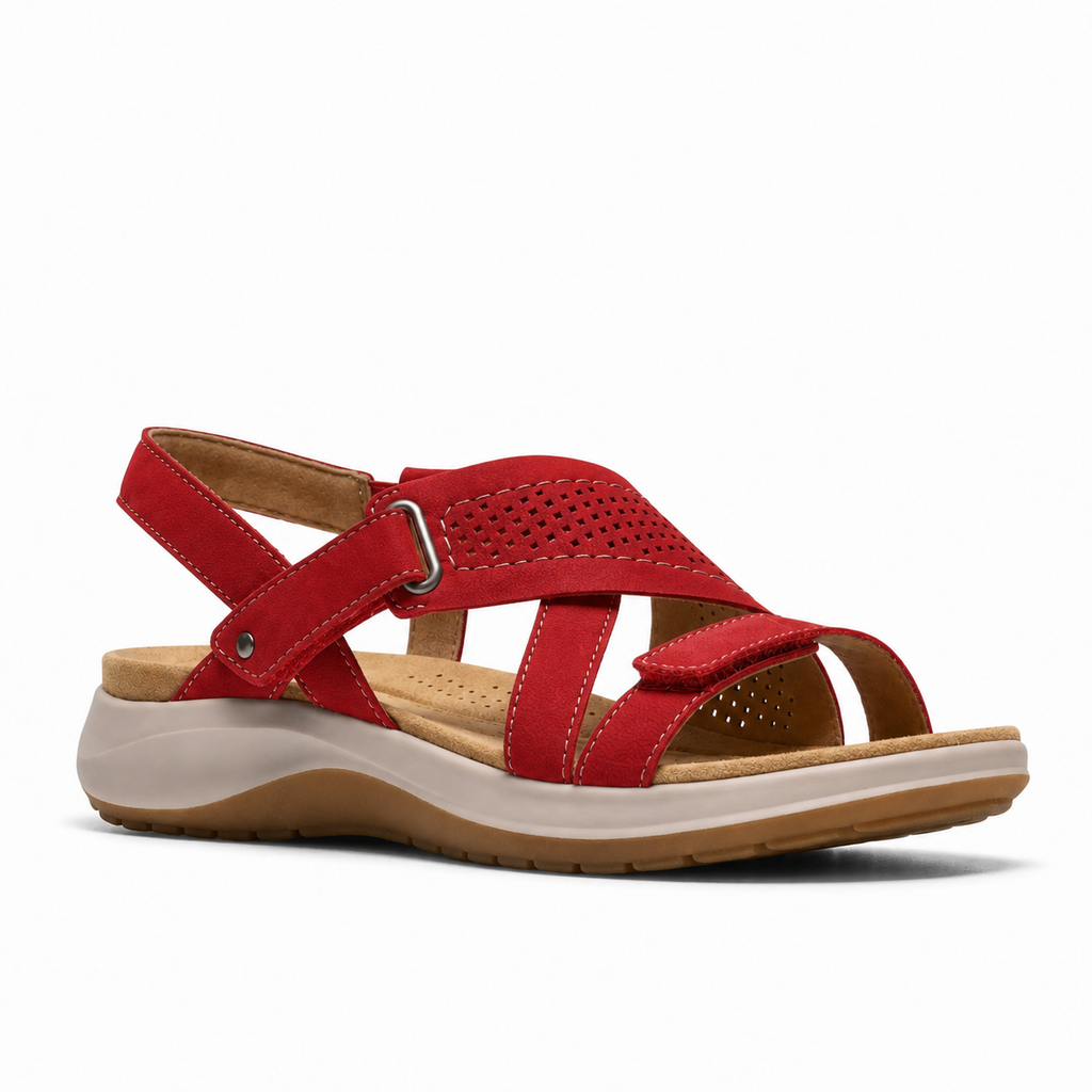 Women’s Adjustable Leather Comfort Walking Sandals